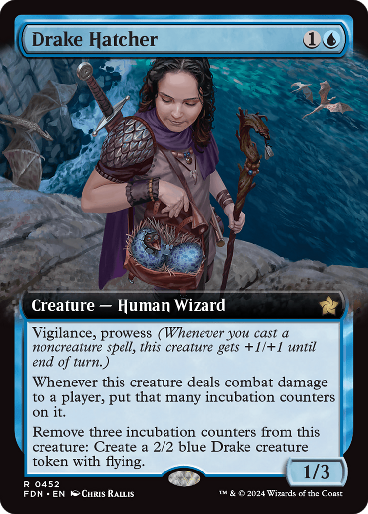 Drake Hatcher - Rare Creature — Human Wizard card from Foundations