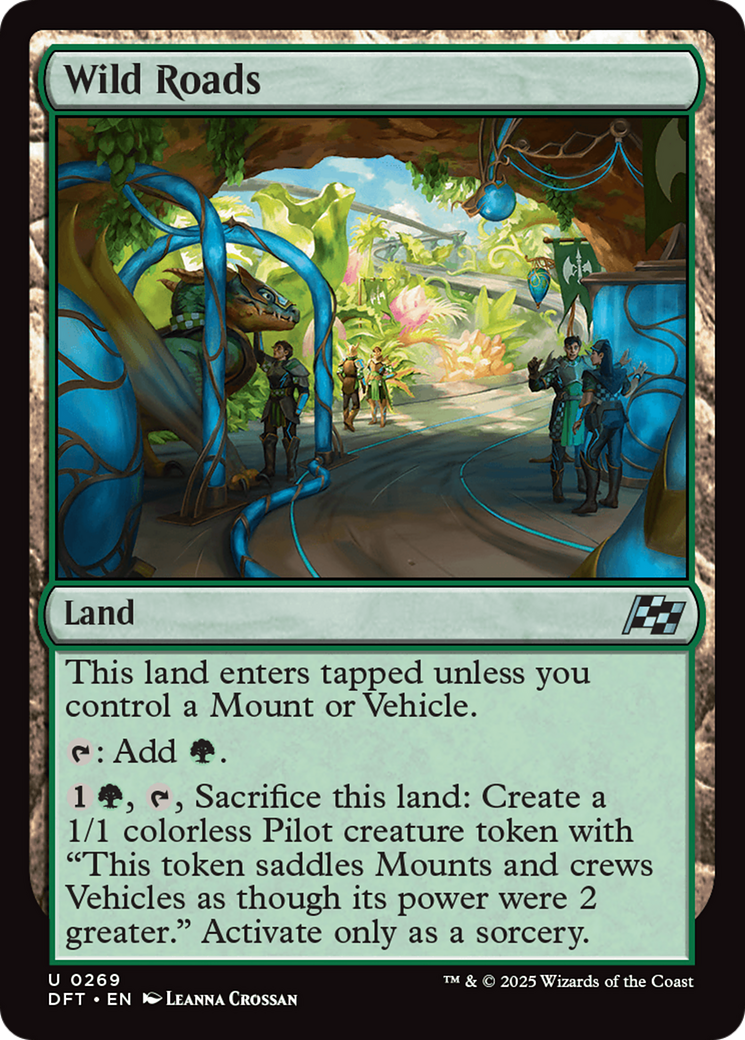 Wild Roads - Uncommon Land card from Aetherdrift