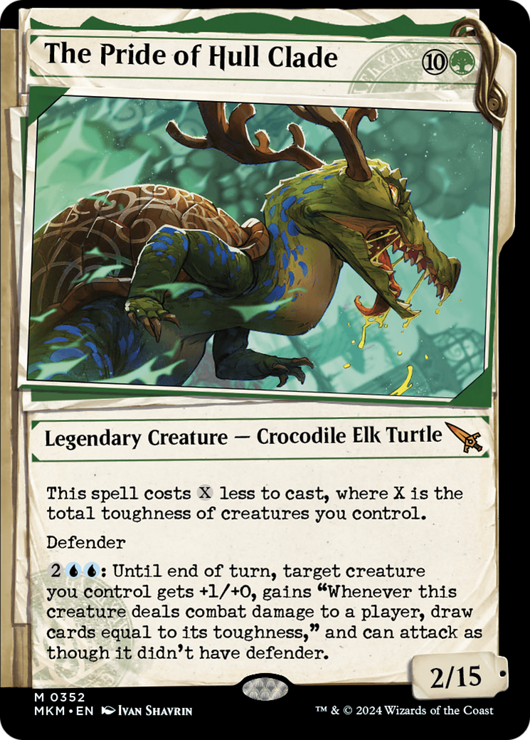 The Pride of Hull Clade - Mythic Legendary Creature — Crocodile Elk Turtle card from Murders at Karlov Manor