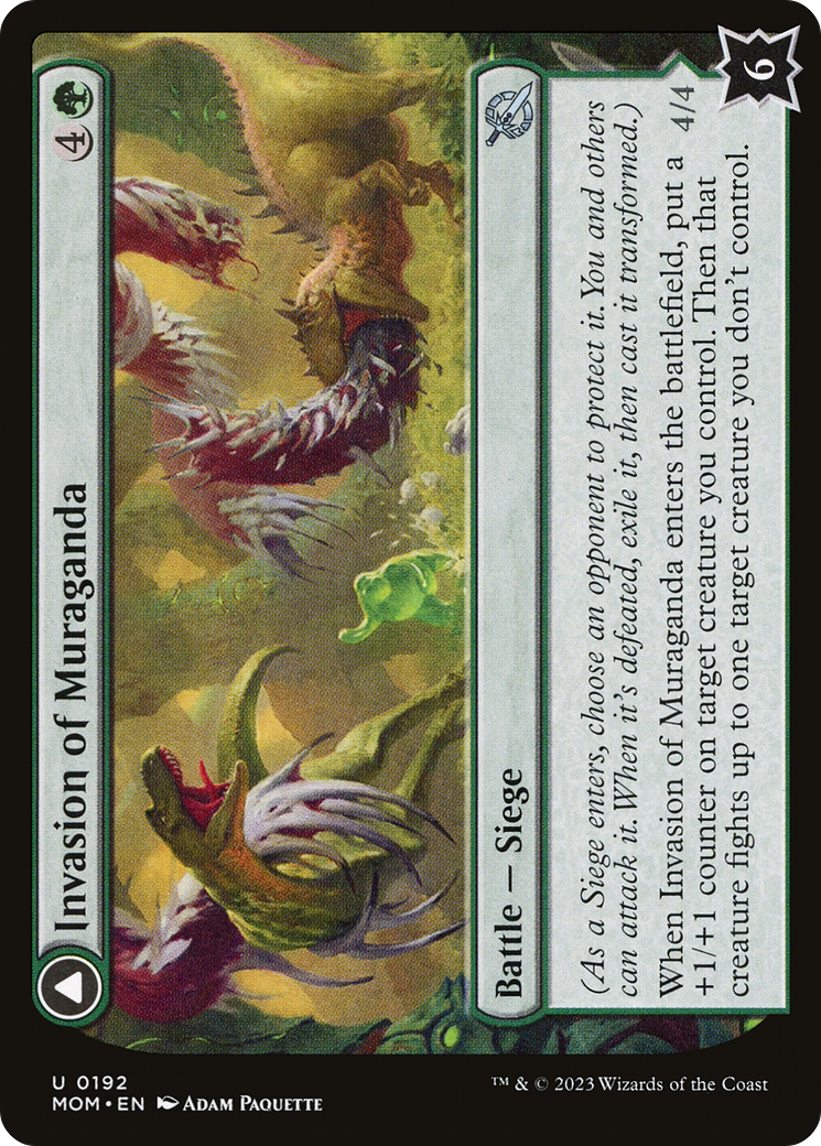 Invasion of Muraganda // Primordial Plasm - Uncommon Battle — Siege card from March of the Machine