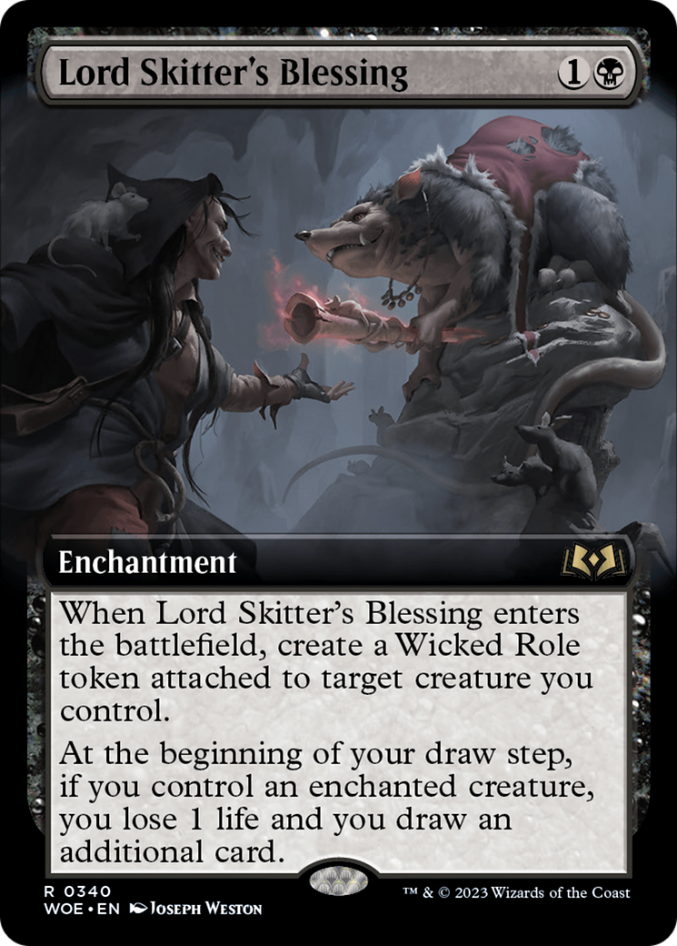 Lord Skitter's Blessing - Rare Enchantment card from Wilds of Eldraine