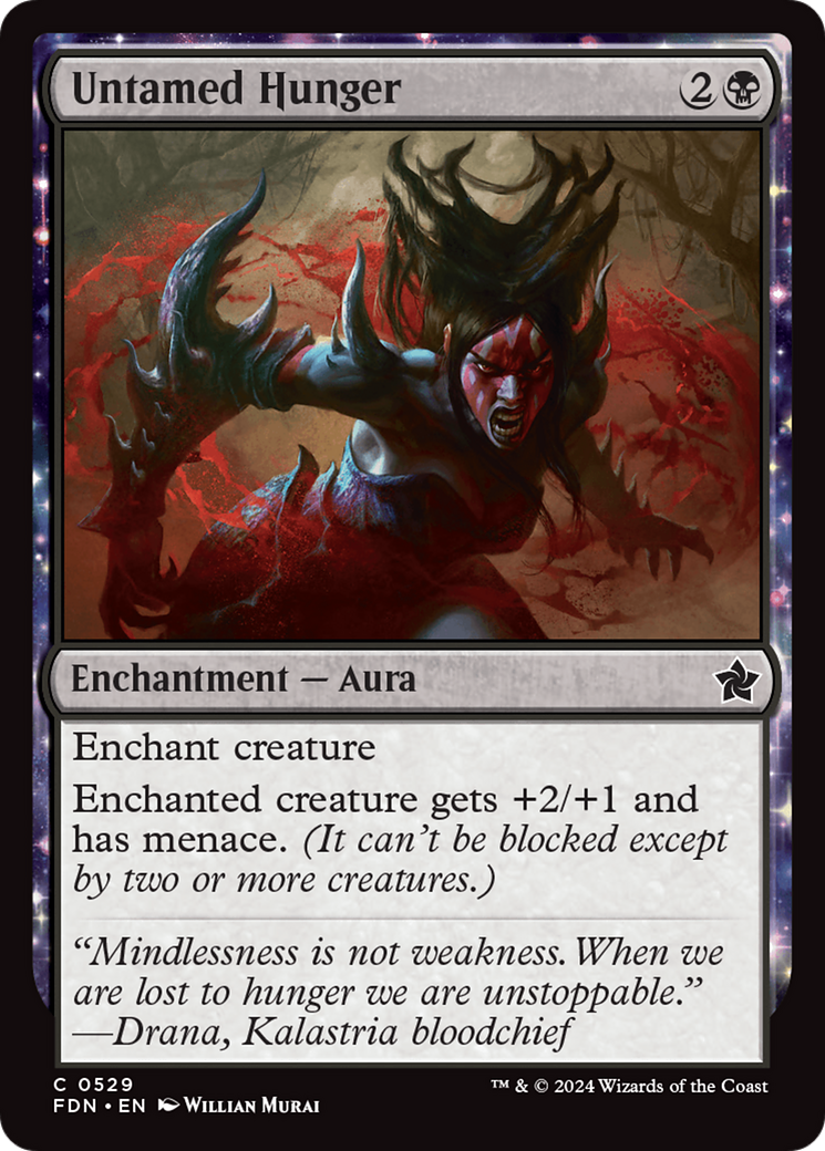 Untamed Hunger - Common Enchantment — Aura card from Foundations