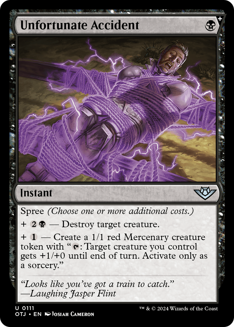 Unfortunate Accident - Uncommon Instant card from Outlaws of Thunder Junction