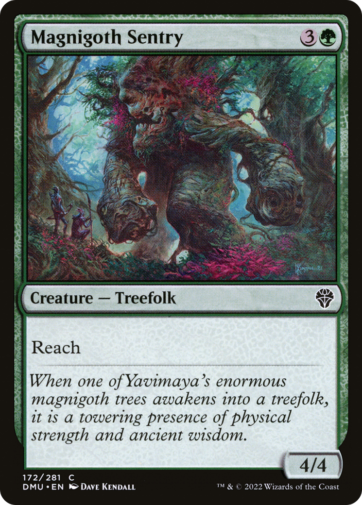 Magnigoth Sentry - Common Creature — Treefolk card from Dominaria United