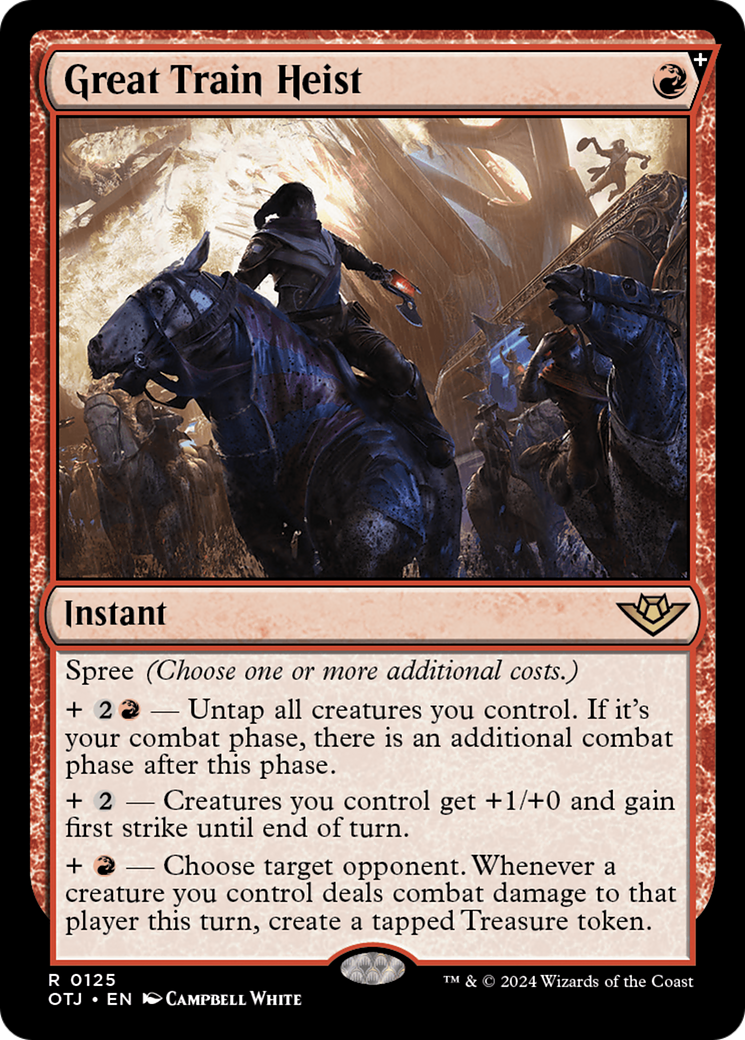 Great Train Heist - Rare Instant card from Outlaws of Thunder Junction