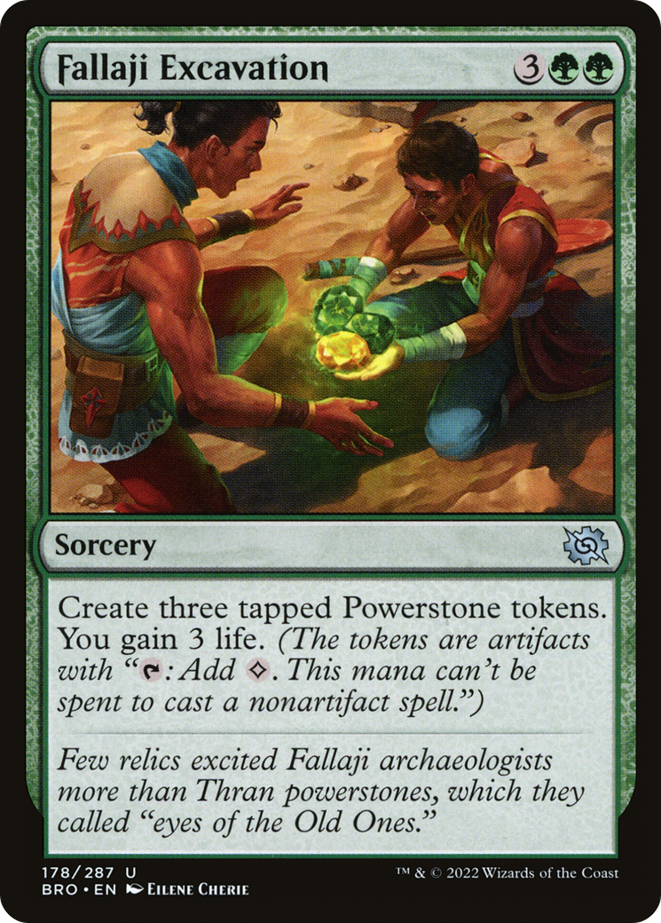 Fallaji Excavation - Uncommon Sorcery card from The Brothers' War