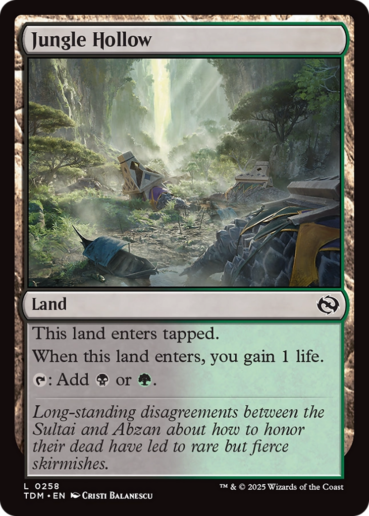 Jungle Hollow - Common Land card from Tarkir: Dragonstorm