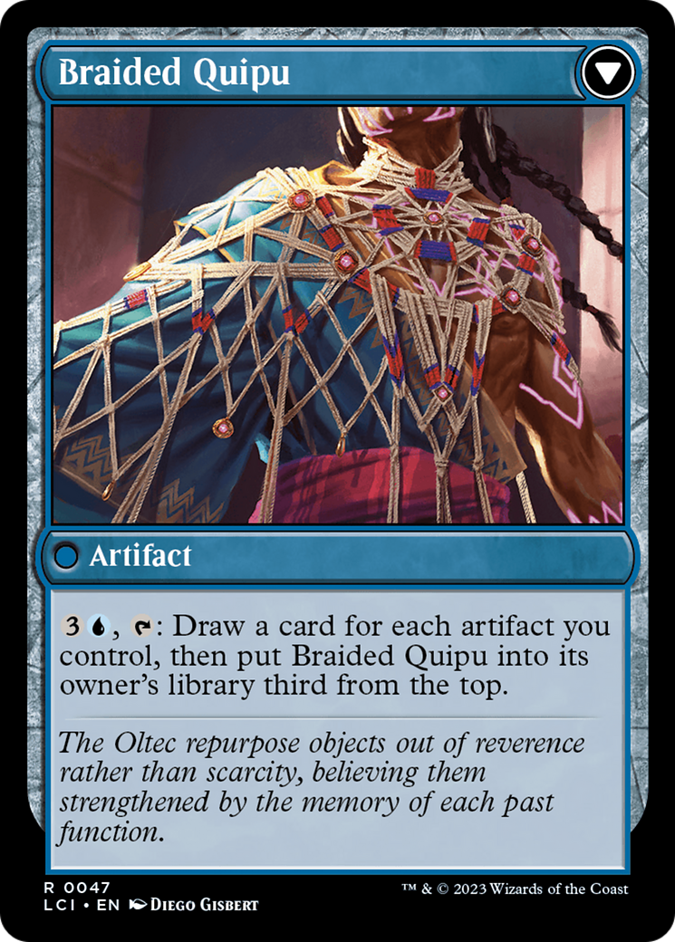 Back face of Braided Net // Braided Quipu - Artifact card