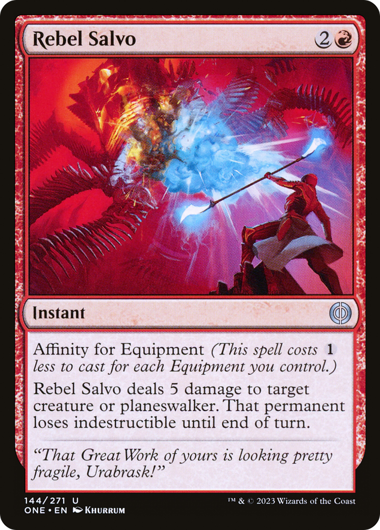 Rebel Salvo - Uncommon Instant card from Phyrexia: All Will Be One