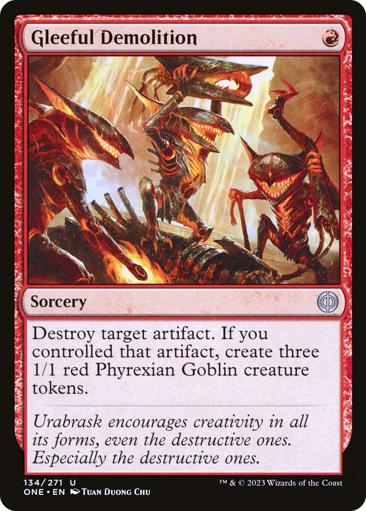 Gleeful Demolition - Uncommon Sorcery card from Phyrexia: All Will Be One