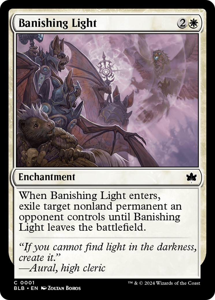 Banishing Light - Common Enchantment card from Bloomburrow