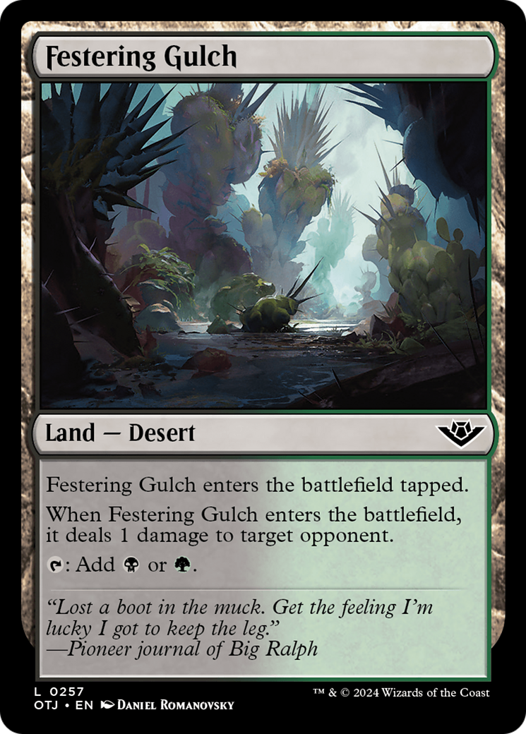 Festering Gulch - Common Land — Desert card from Outlaws of Thunder Junction