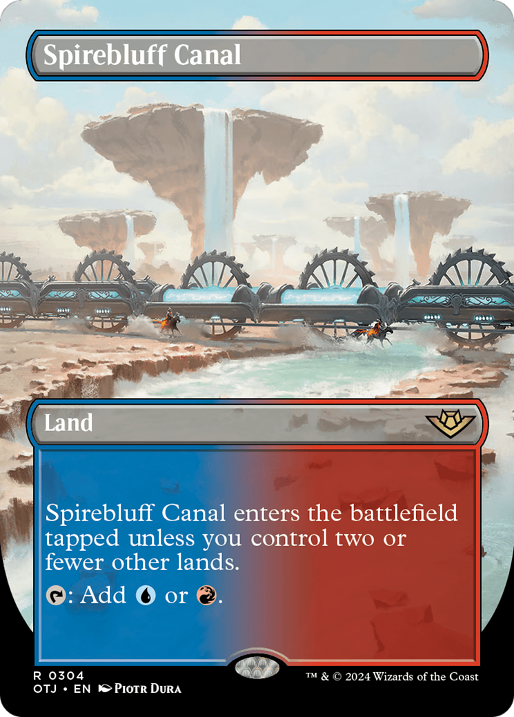Spirebluff Canal - Rare Land card from Outlaws of Thunder Junction