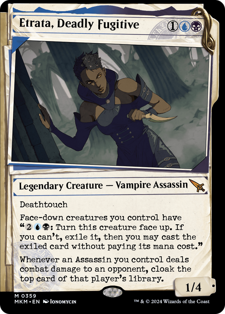 Etrata, Deadly Fugitive - Mythic Legendary Creature — Vampire Assassin card from Murders at Karlov Manor