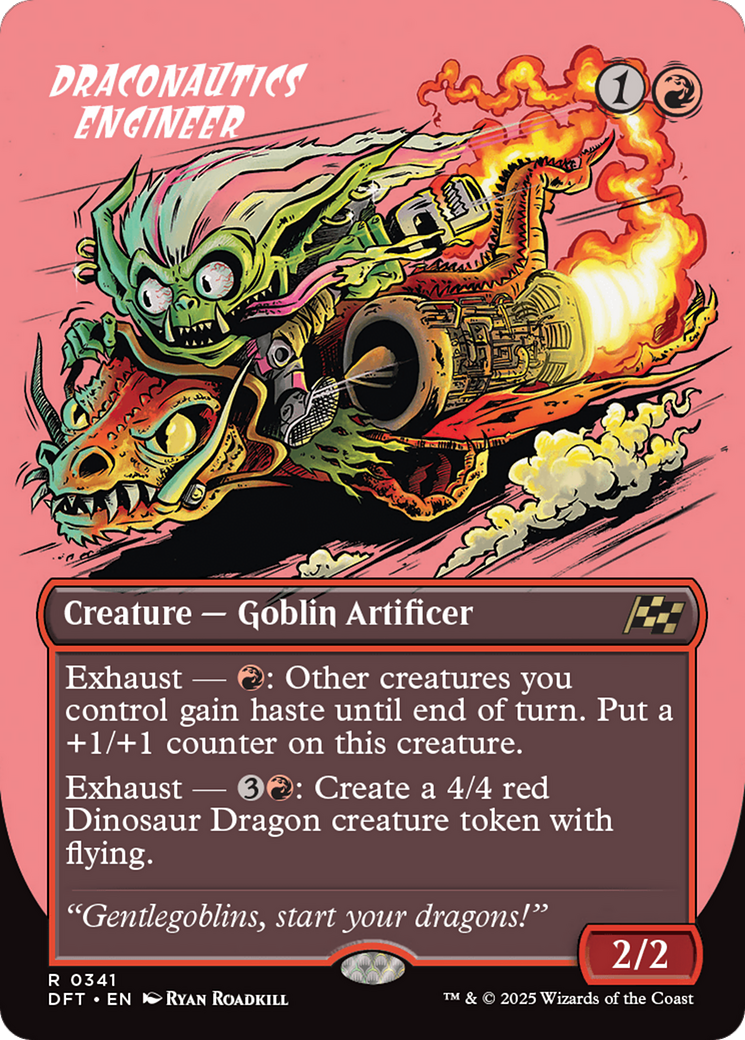 Draconautics Engineer - Rare Creature — Goblin Artificer card from Aetherdrift