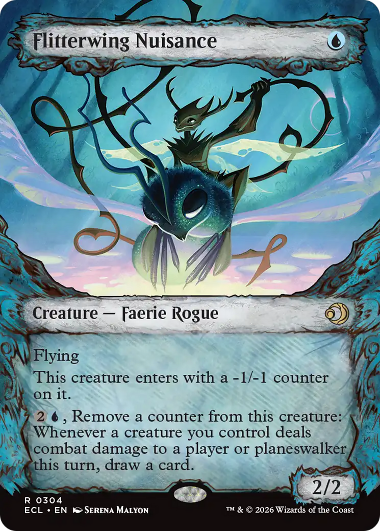 Flitterwing Nuisance - Rare Creature — Faerie Rogue card from Lorwyn Eclipsed
