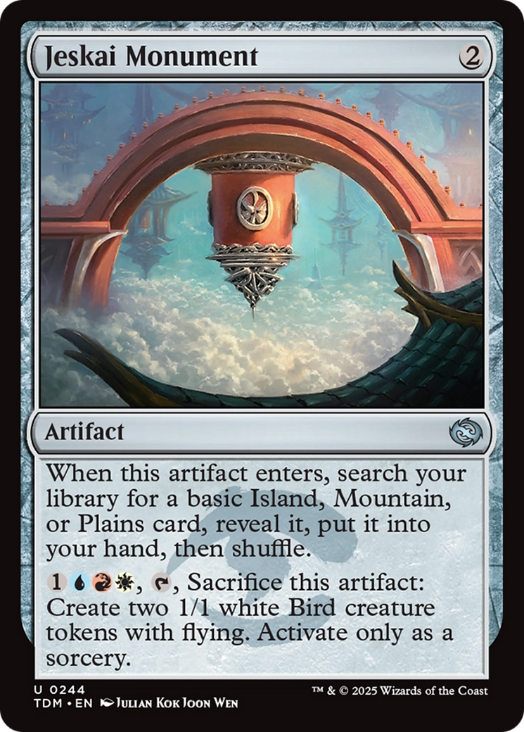 Jeskai Monument - Uncommon Artifact card from Tarkir: Dragonstorm