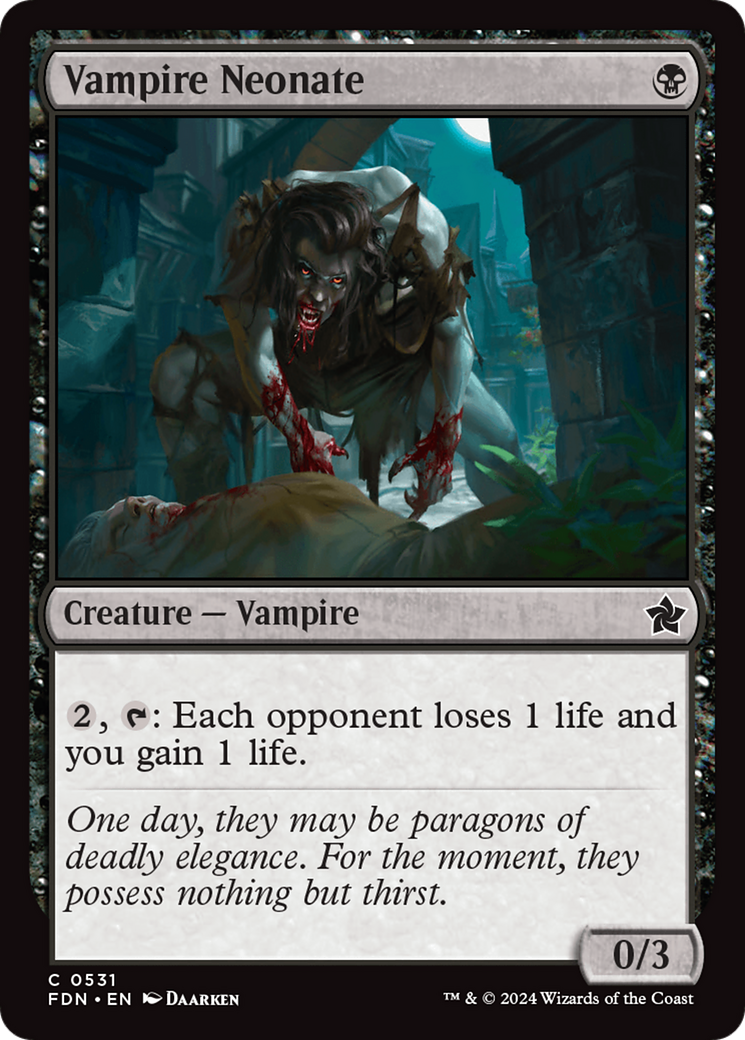 Vampire Neonate - Common Creature — Vampire card from Foundations