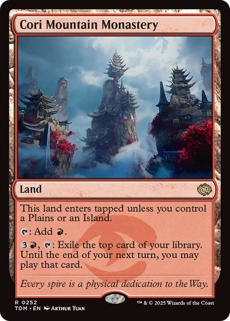 Cori Mountain Monastery - Rare Land card from TDM