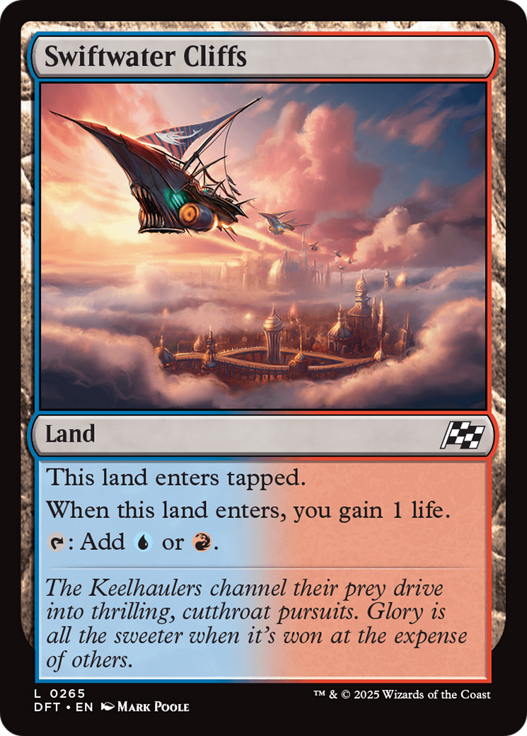 Swiftwater Cliffs - Common Land card from Aetherdrift