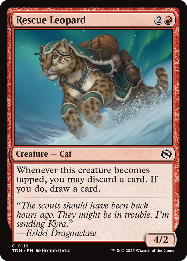 Rescue Leopard - Common Creature — Cat card from Tarkir: Dragonstorm