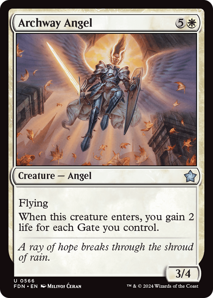 Archway Angel - Uncommon Creature — Angel card from Foundations