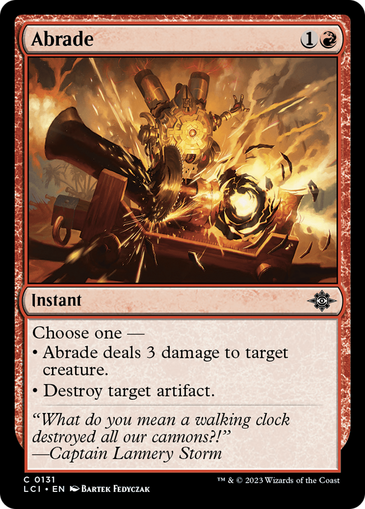 Abrade - Instant used in 33.3% of Boros sideboards