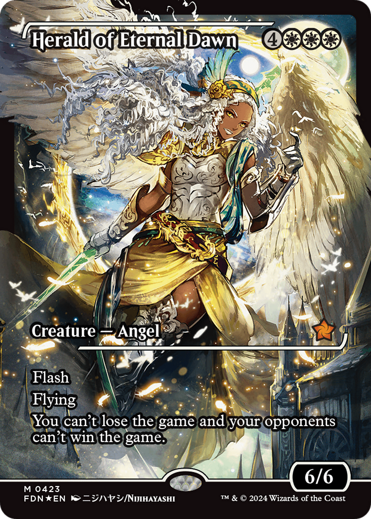 Herald of Eternal Dawn - Mythic Creature — Angel card from Foundations