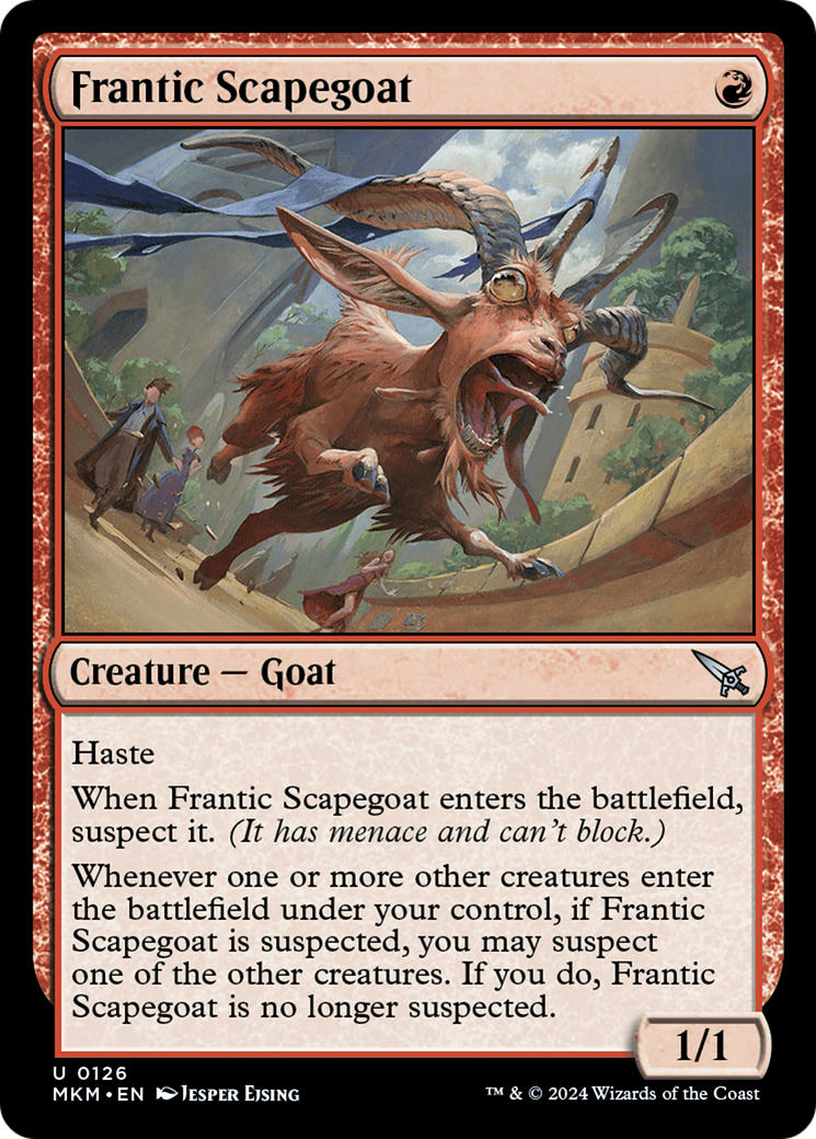 Frantic Scapegoat - Uncommon Creature — Goat card from Murders at Karlov Manor