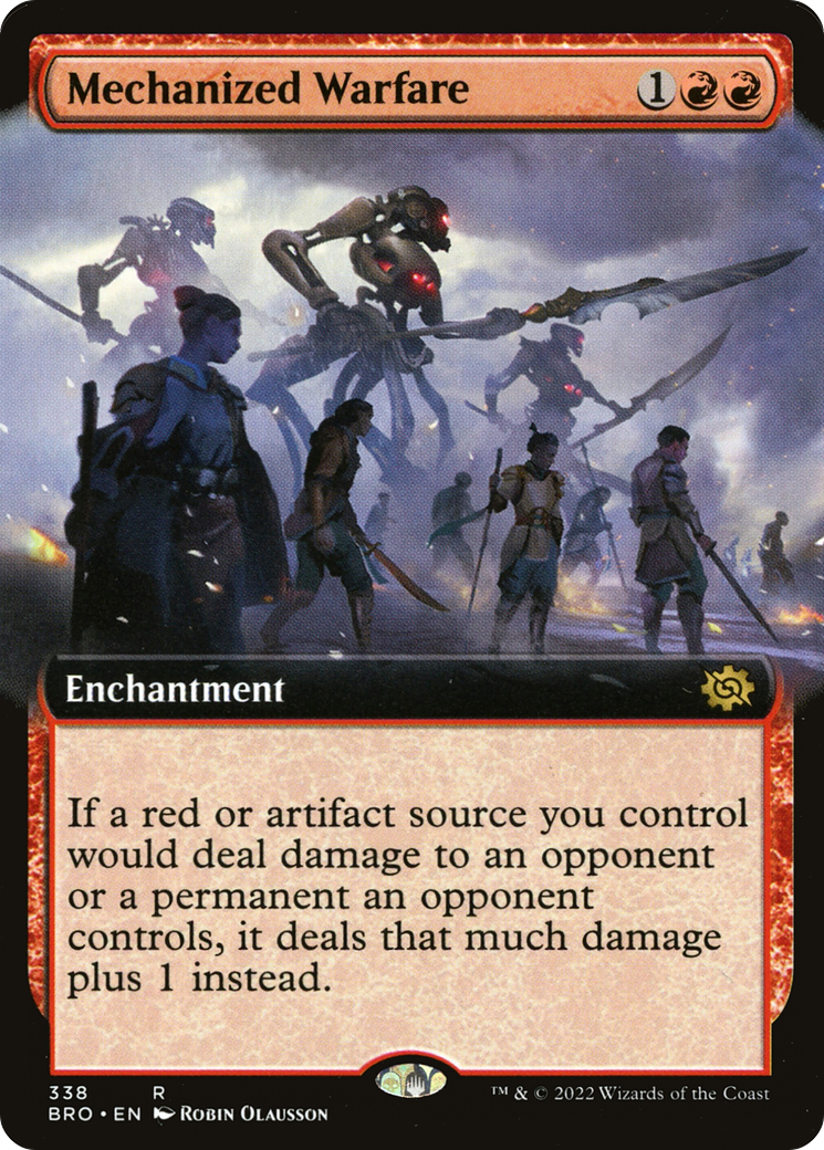 Mechanized Warfare - Rare Enchantment card from The Brothers' War