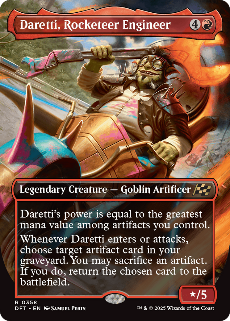 Daretti, Rocketeer Engineer - Rare Legendary Creature — Goblin Artificer card from Aetherdrift