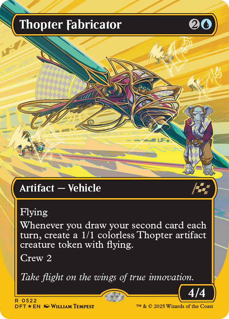 Thopter Fabricator - Rare Artifact — Vehicle card from Aetherdrift