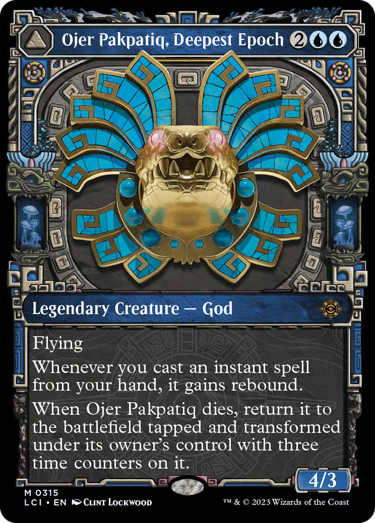 Ojer Pakpatiq, Deepest Epoch // Temple of Cyclical Time - Mythic Legendary Creature — God card from The Lost Caverns of Ixalan