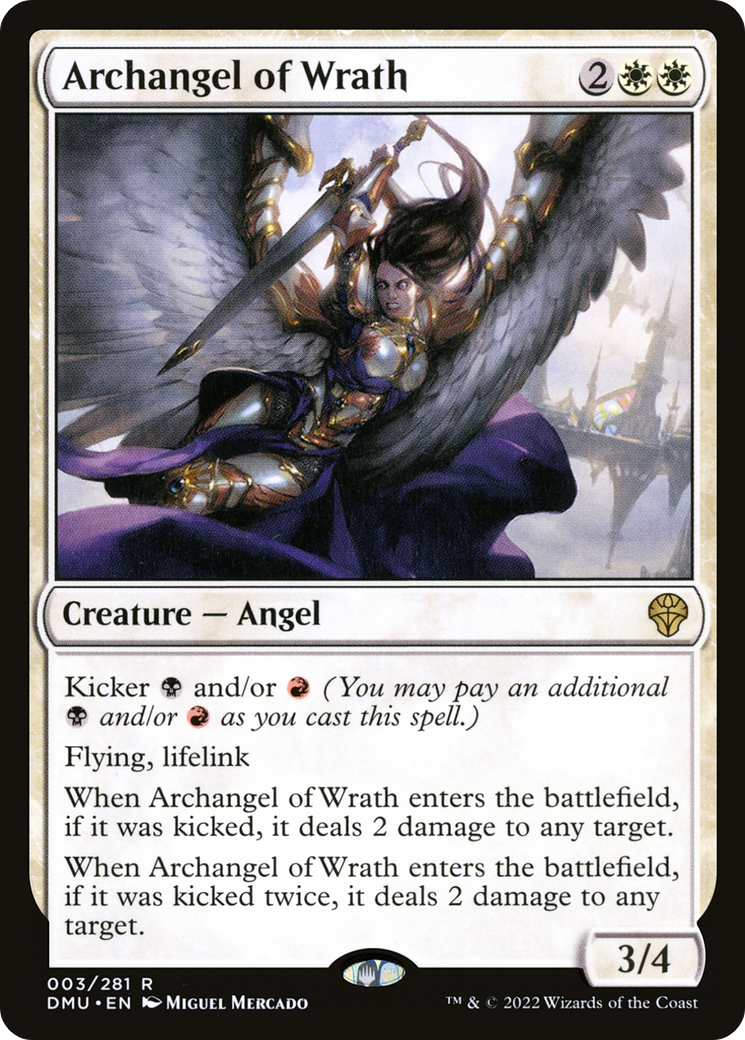 Archangel of Wrath - Rare Creature — Angel card from Dominaria United