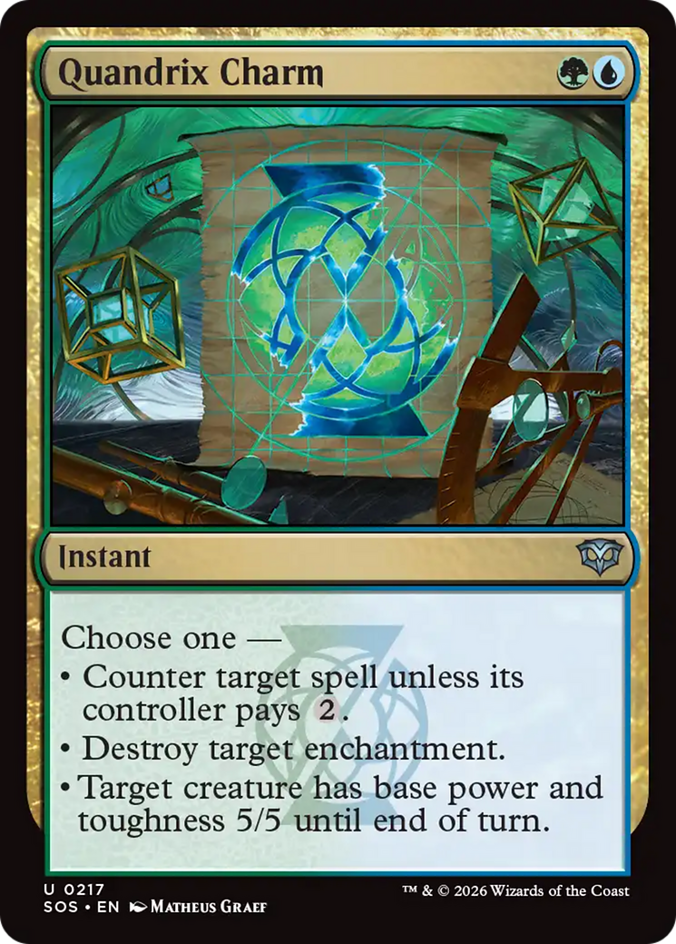 Quandrix Charm - Uncommon Instant card from Secrets of Strixhaven