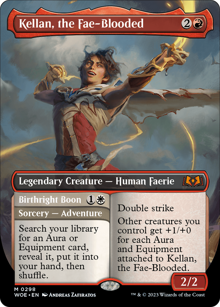 Kellan, the Fae-Blooded // Birthright Boon - Mythic Sorcery — Adventure card from Wilds of Eldraine