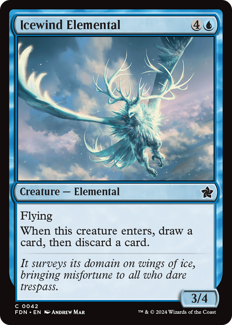 Icewind Elemental - Common Creature — Elemental card from Foundations