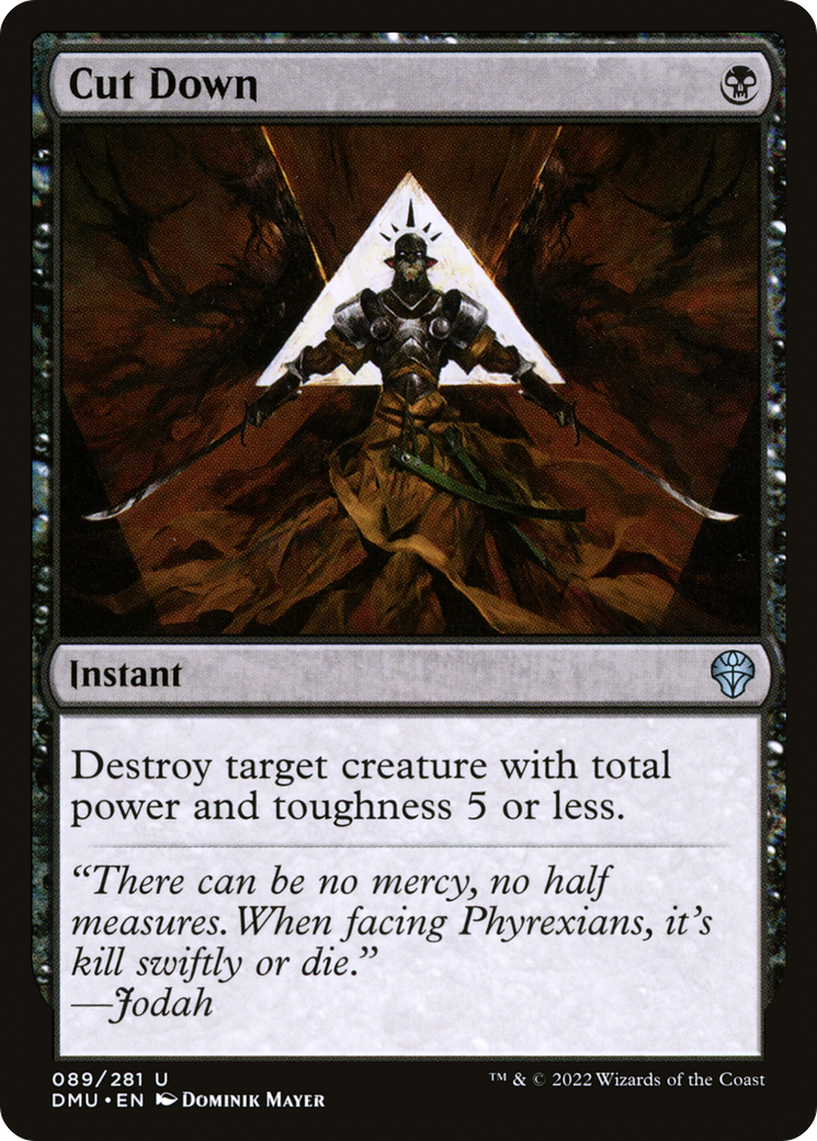 Cut Down - Uncommon Instant card from Dominaria United