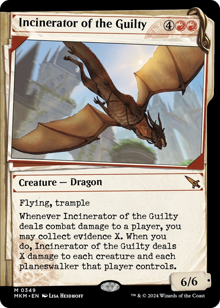 Incinerator of the Guilty - Mythic Creature — Dragon card from Murders at Karlov Manor