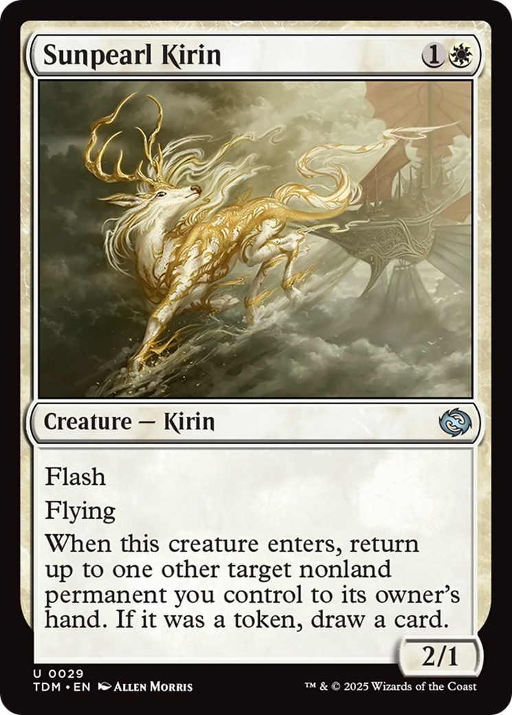 Sunpearl Kirin - Uncommon Creature — Kirin card from Tarkir: Dragonstorm