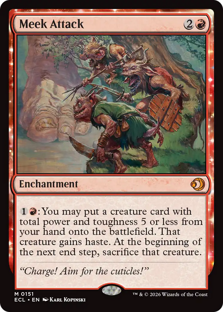 Meek Attack - Mythic Enchantment card from Lorwyn Eclipsed