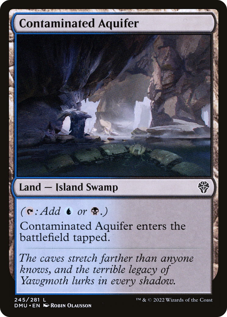 Contaminated Aquifer - Common Land — Island Swamp card from Dominaria United