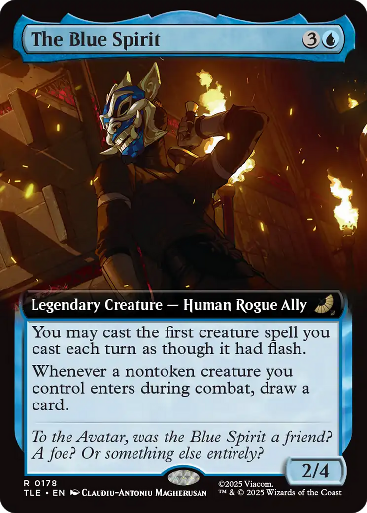 The Blue Spirit - Rare Legendary Creature — Human Rogue Ally card from Avatar: The Last Airbender Eternal