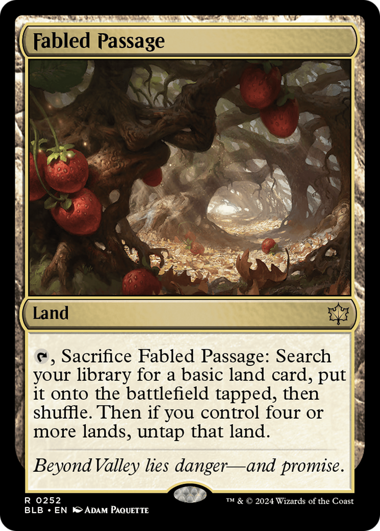 Fabled Passage - Rare Land card from Bloomburrow
