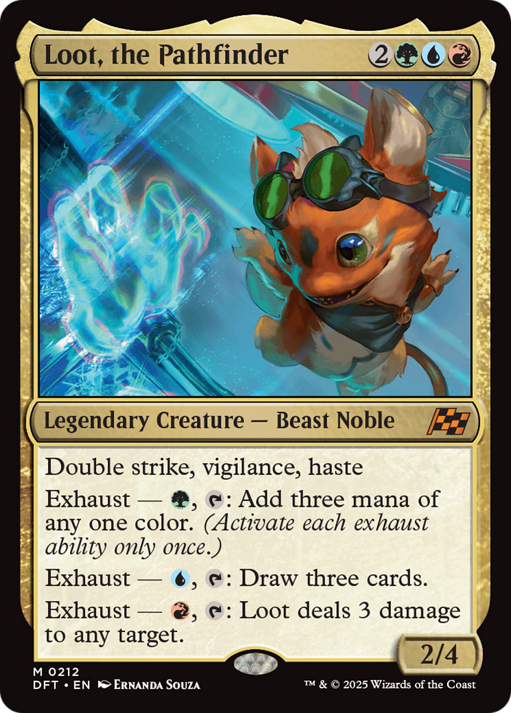 Loot, the Pathfinder - Mythic Legendary Creature — Beast Noble card from Aetherdrift