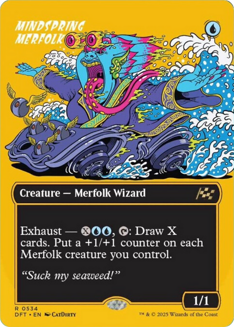 Mindspring Merfolk - Rare Creature — Merfolk Wizard card from Aetherdrift