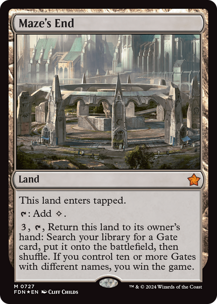 Maze's End - Mythic Land card from Foundations