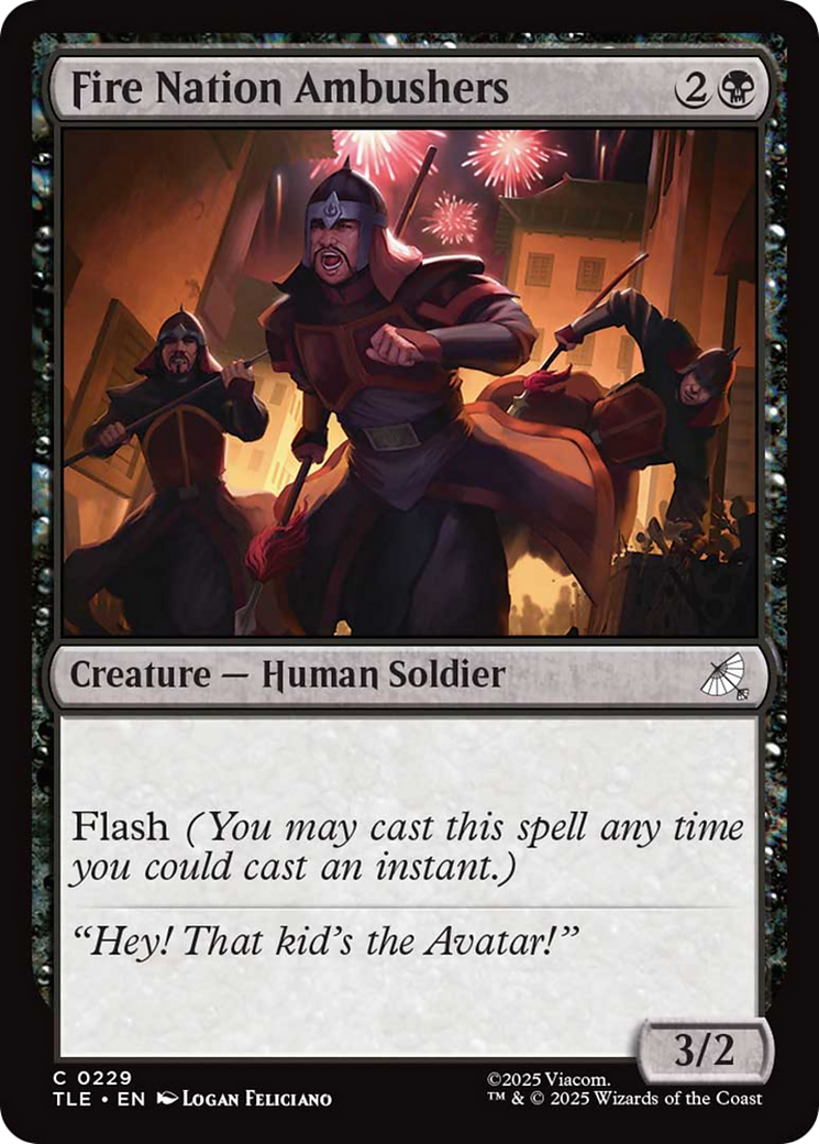 Fire Nation Ambushers - Common Creature — Human Soldier card from Avatar: The Last Airbender Eternal