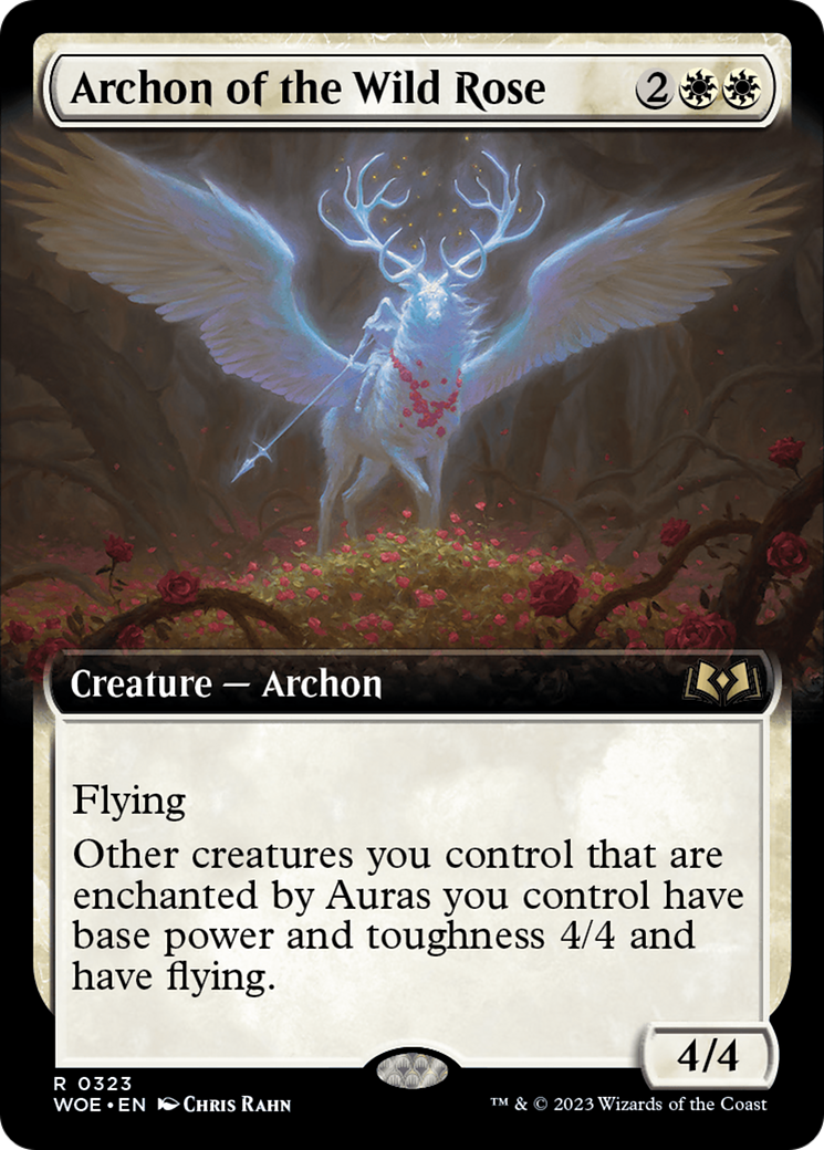 Archon of the Wild Rose - Rare Creature — Archon card from Wilds of Eldraine