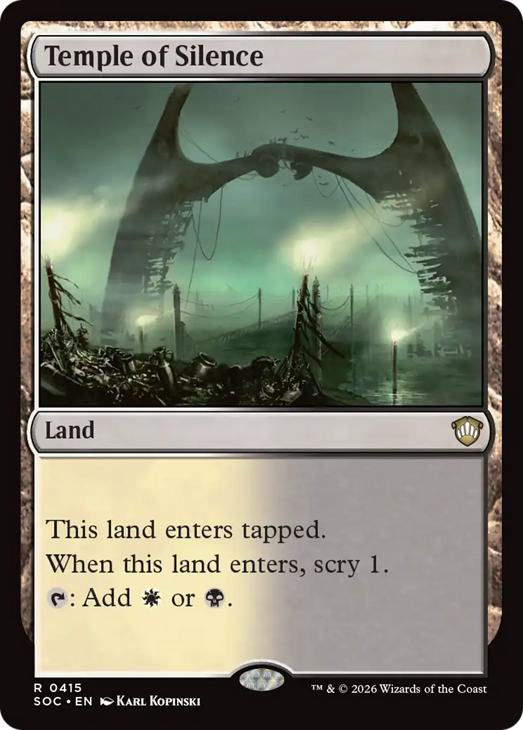 Temple of Silence - Rare Land card from Secrets of Strixhaven Commander